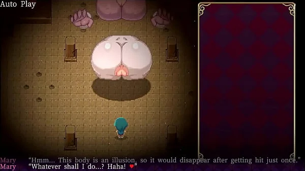 Mage Kanades Futanari Dungeon Quest [ Hentai Game PornPlay ] Ep.2 Crushed and drained by gigantic bust and hips